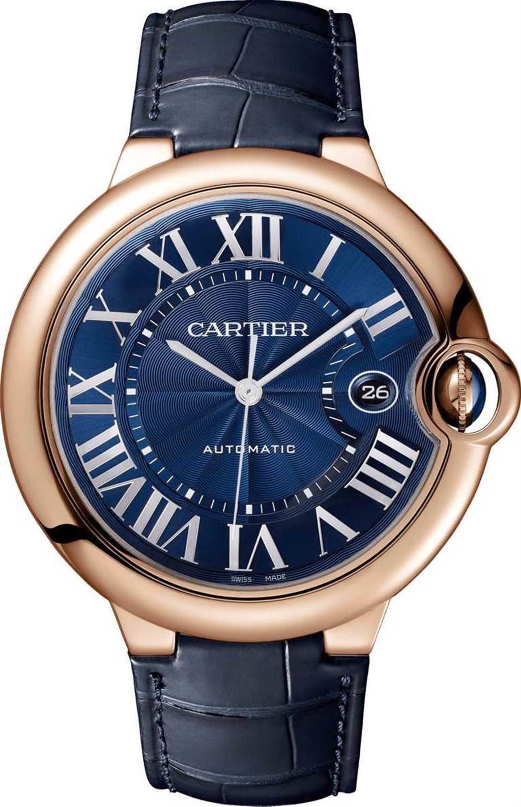 CARTIER「Ballon Bleu de Cartier系列」腕錶╱玫瑰K金錶殼，42mm╱485,000元。（圖╱CARTIER提供）