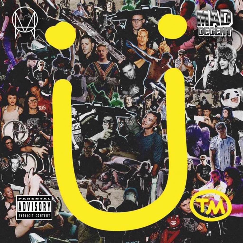 劉以豪EP《U》，封面概念激似美國EDM DJ二人組「Skrillex and Diplo Present JackÜ（傑克u電子樂團）」2015年的同名專輯。（圖／翻攝自Skrillex and Diplo Present JackÜ官網）
