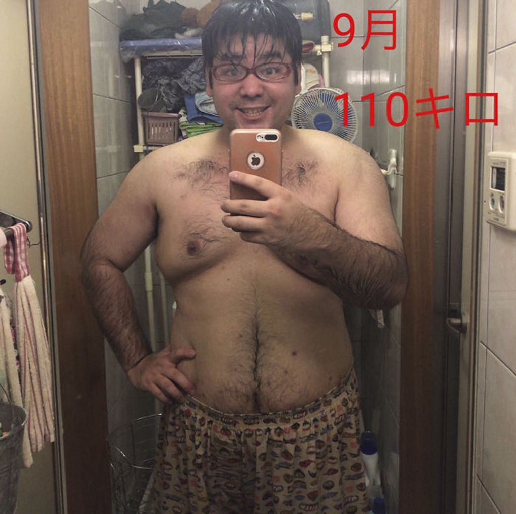執行計畫後的第三個月，他已經瘦了30公斤。(圖片來源:twitter@ruibosu0222)