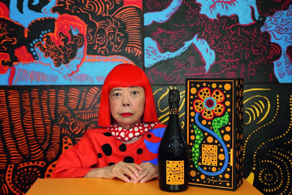 日本藝術家草間彌生與凱歌香檳的跨界、跨時空對談（圖 / Veuve Clicquot 官網）