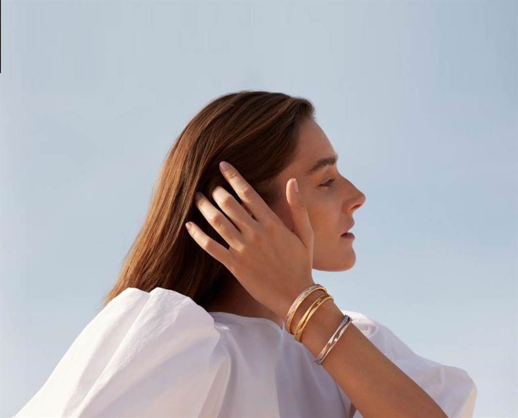 喬治傑生今年推出FUSION系列珠寶訂製款，圖為FUSION手鐲。（GEORG JENSEN提供）