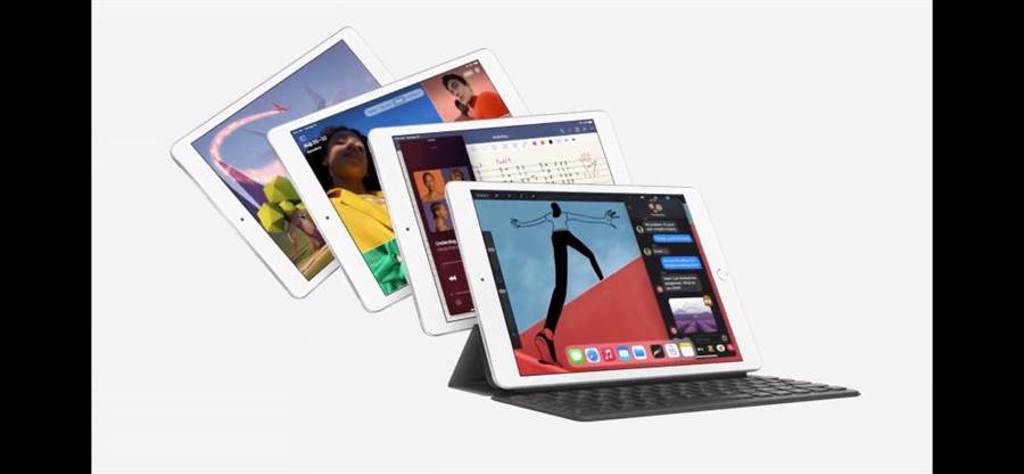 全新第8代iPad推出了銀、太空灰及金 3色，Wi-Fi版定價1萬500元起，Wi-Fi＋行動網路版定價為1萬4800元起，目前台灣未公布預購及開售日期。（翻攝直播畫面）