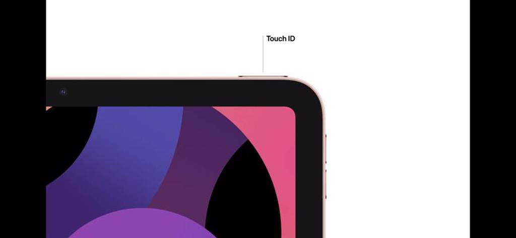 全新iPad Air搭載了新一代Touch ID，將置於機頂的按鍵上。（翻攝直播畫面）