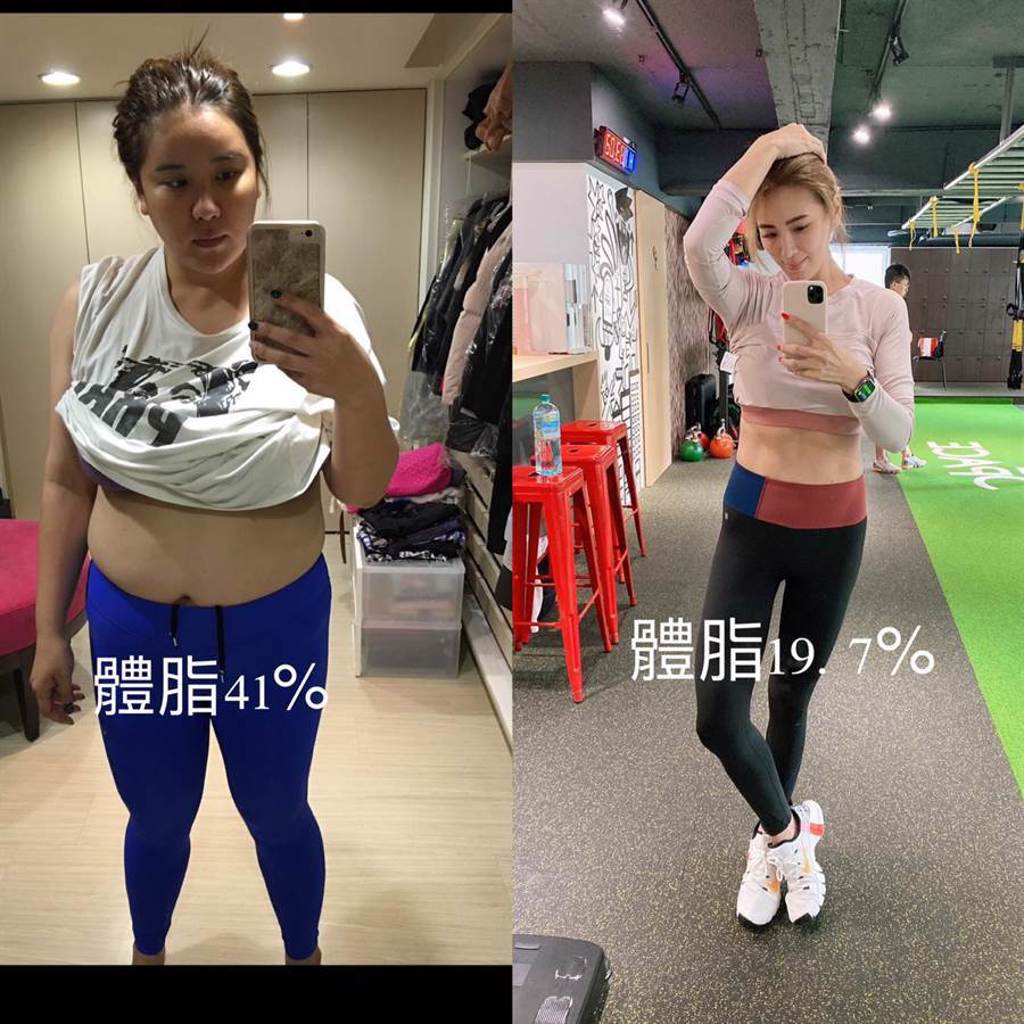 小禎之前曬減肥前後對比，差異之大讓網友看傻。（圖／翻攝自臉書）