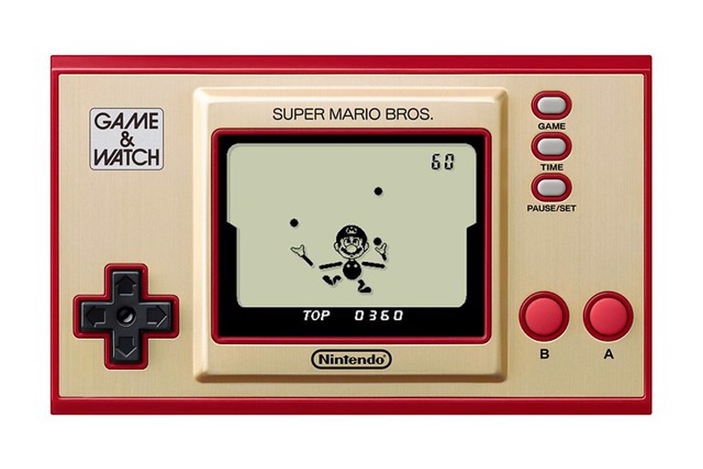 Game & Watch 第一款遊戲《BALL》亦與瑪利歐主題結合（圖 / Nintendo 官方）