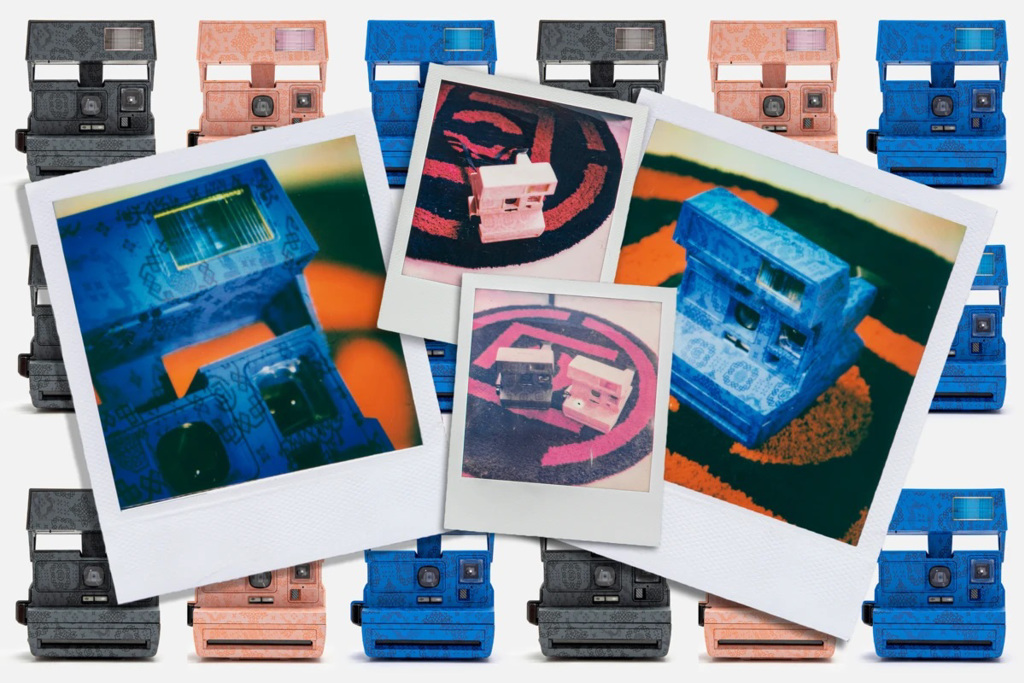 全新聯名的 Polaroid 600 拍立得滿布絲綢風格（圖 / JUICE）