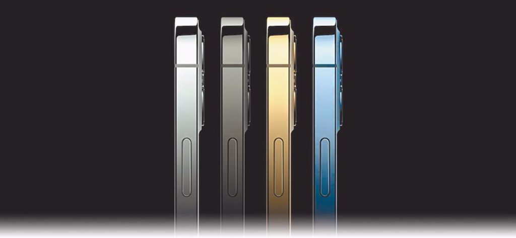 蘋果推出全新的iPhone 12 Pro及iPhone 12 Pro Max，共太平洋藍、金、石墨及銀4色。（摘自直播畫面）