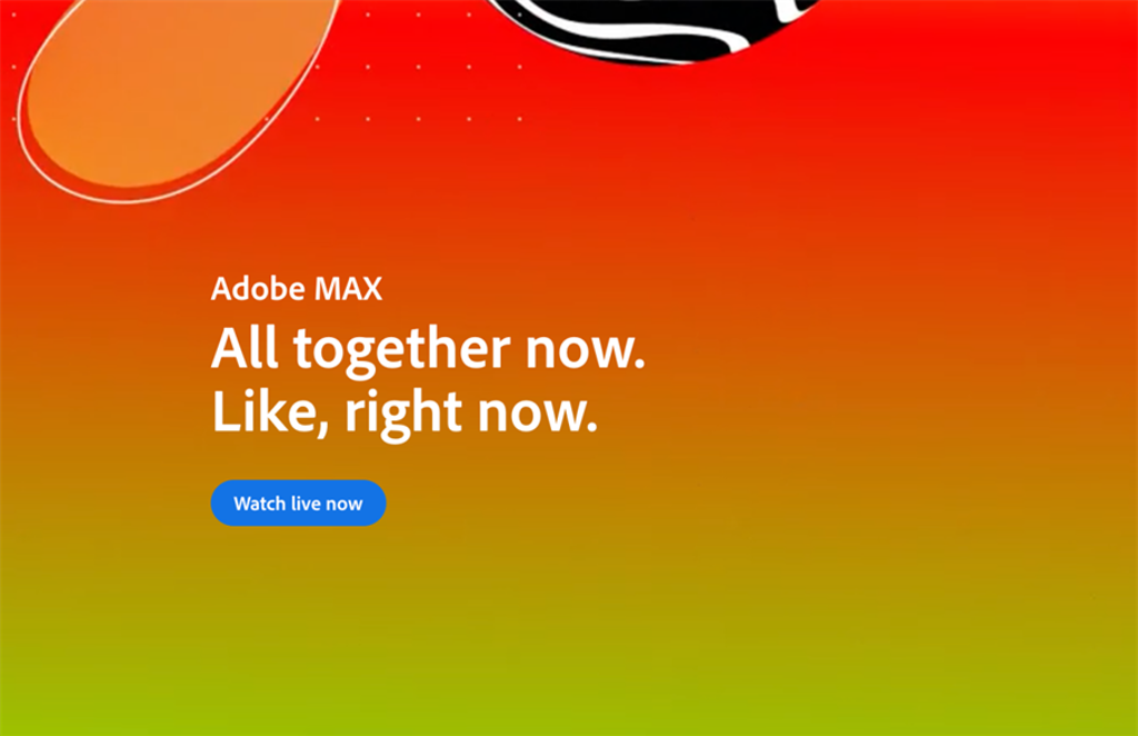 受疫情影響，Adobe MAX 2020改以線上形式舉辦。（摘自Adobe官網）