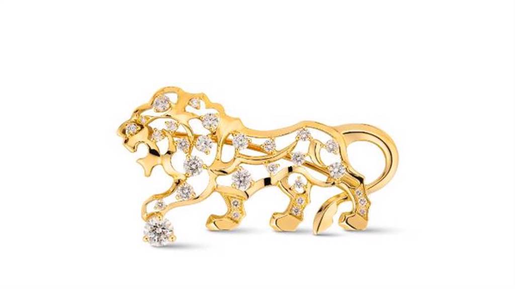 香奈兒獅子LION胸針，73萬9000元。（CHANEL提供）