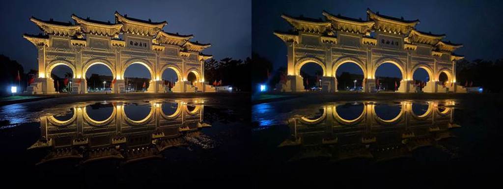 低光源下，iPhone 12(左）以及iPhone 11夜景模式比較（4）。（Anfernee Shih提供／黃慧雯台北傳真）