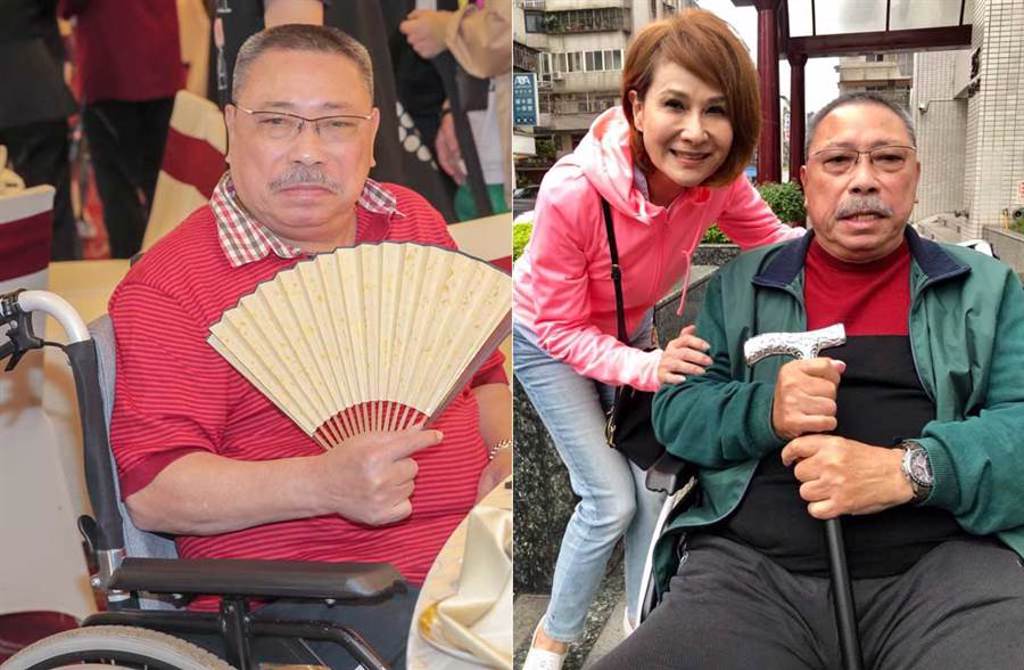 陳松勇近年身體狀況不佳，現身常以輪椅代步，最近跟向娃巧遇，被在至少耳朵還很靈光。(取材自中時資料照片、向娃臉書)