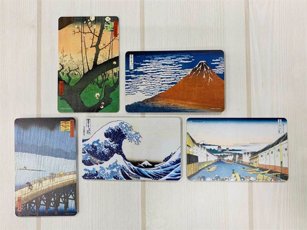 印有日本浮世繪大師作品葛飾北齋的悠遊卡。（取自悠遊卡官網）

