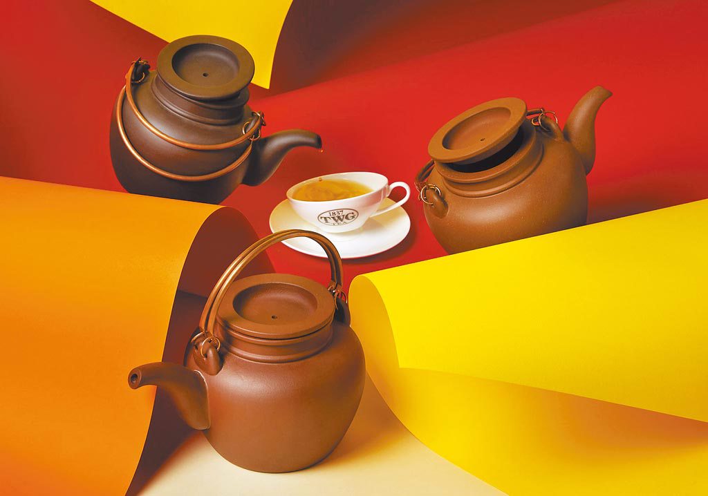 TWG Tea日前於台南精品快閃店限量推出宜興茶壺。（TWG Tea提供）