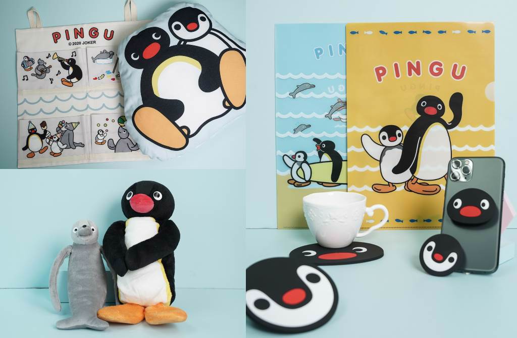 「Pingu企鵝家族一番賞」提供包含塗鴉椅墊、野餐墊、帆布袋、眼罩零錢包、陶瓷杯墊等6款市面上買不到的特製商品。（圖／品牌提供）