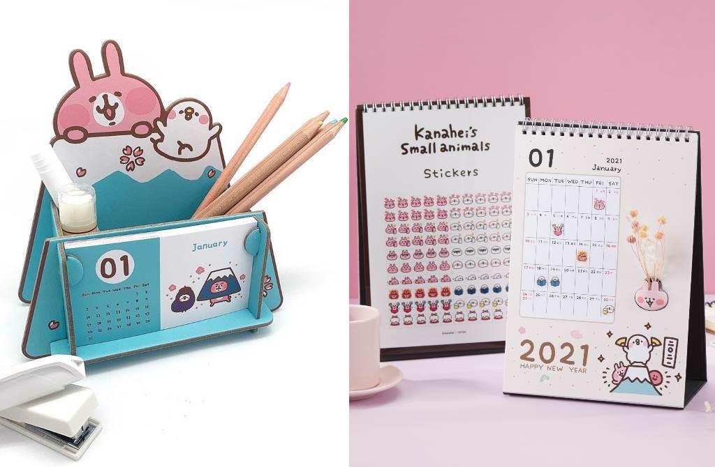 實用的2021年超可愛富士山造型年曆，放在辦公桌上還可以當筆筒實用又可愛。（圖／品牌提供）