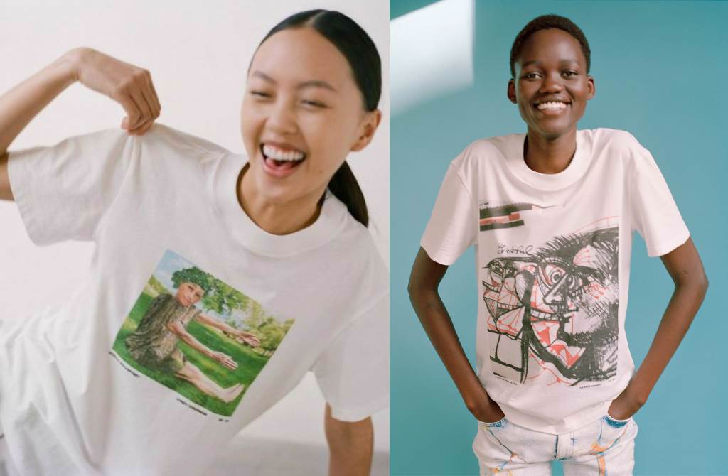 英國時裝設計師 Stella McCartney 近期與26位全球藝術家合作推出了一系列限量版圖案T恤。（圖／IG@stellamccartney）