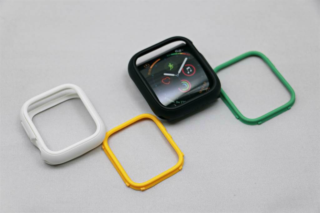犀牛盾推出的Apple Watch CrashGuard NX模組化手機殼，採用模組化設計。（黃慧雯攝）