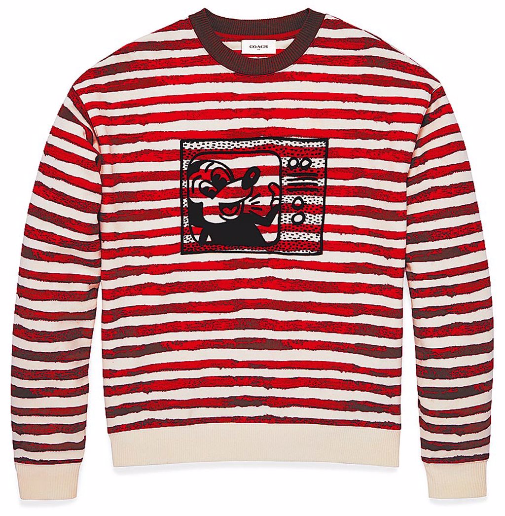 Coach X Keith Haring紅色條紋上衣，9500元。（Coach提供）