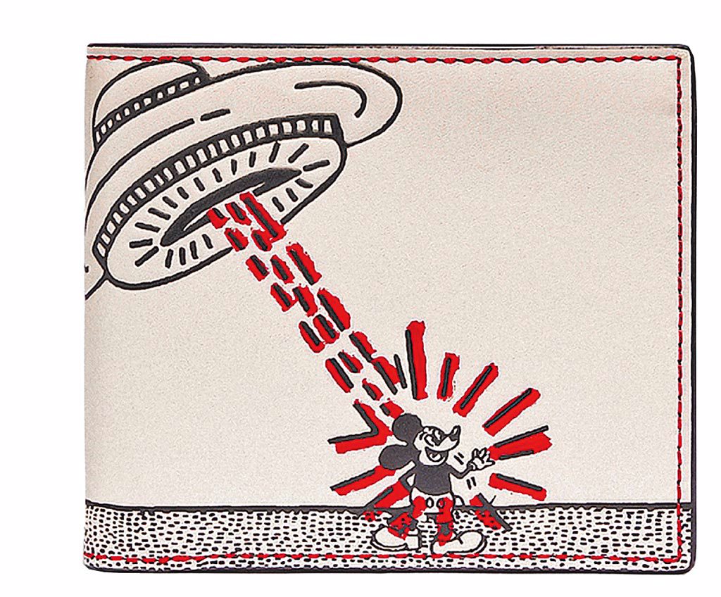 Coach X Keith Haring白色米老鼠皮夾，9500元。（Coach提供）