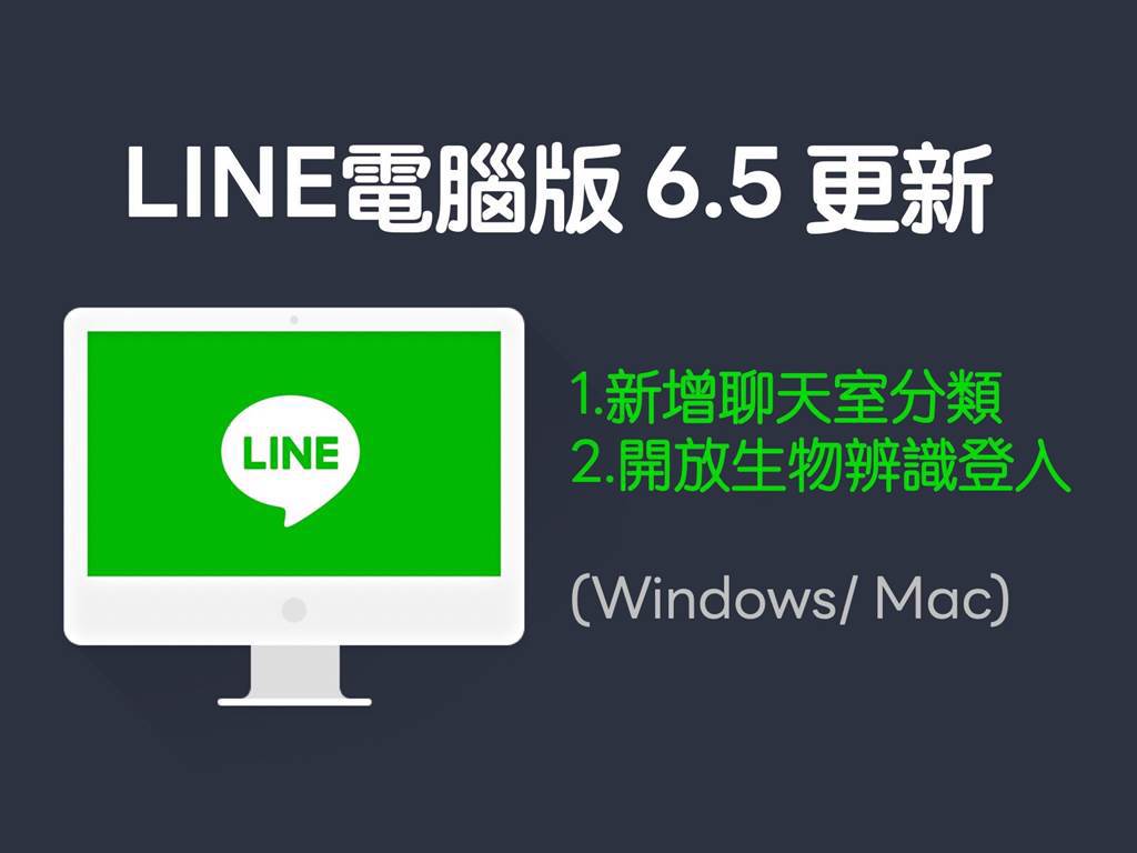 LINE電腦版6.5更新。（摘自LINE BLOG）
