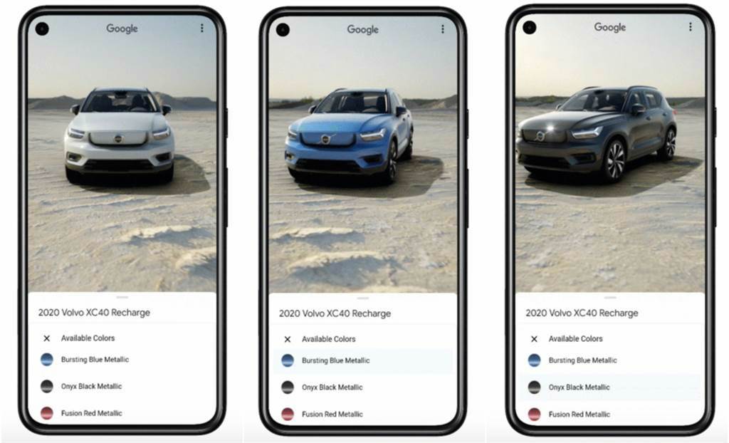 Google Search On大會中允諾將會增加3D內容的說法，已經在3D賞車功能中獲得部分實現。（摘自Twitter）

