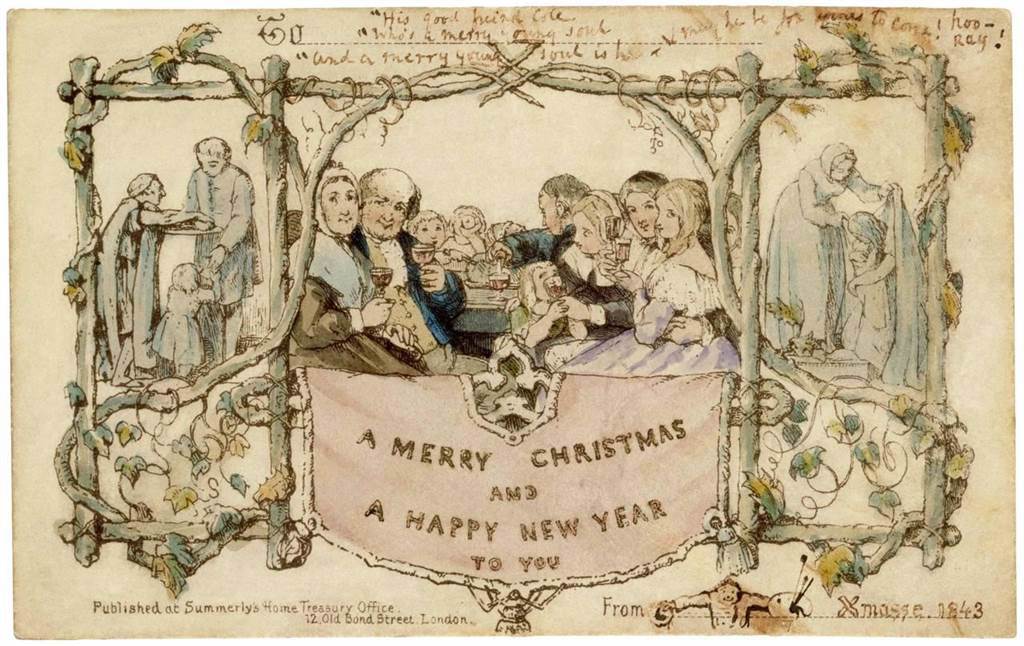 全世界第一張耶誕卡片係英國V＆A創始館長亨利．科爾所製作。（取自V＆A官網）