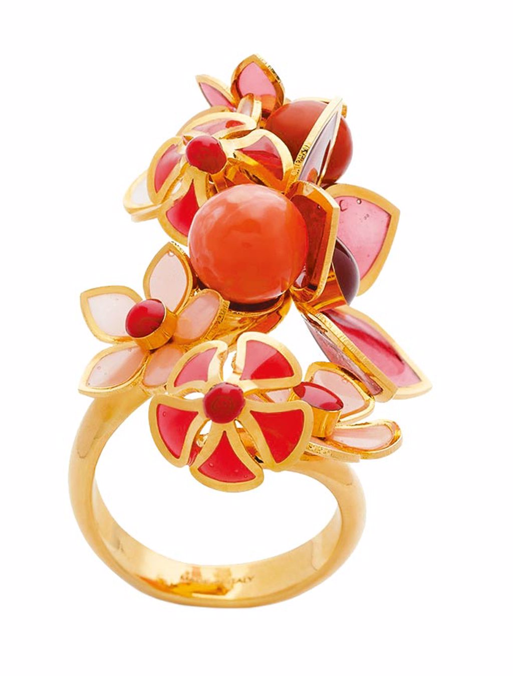 FENDI新春系列花朵戒指，1萬7200元。（FENDI提供）