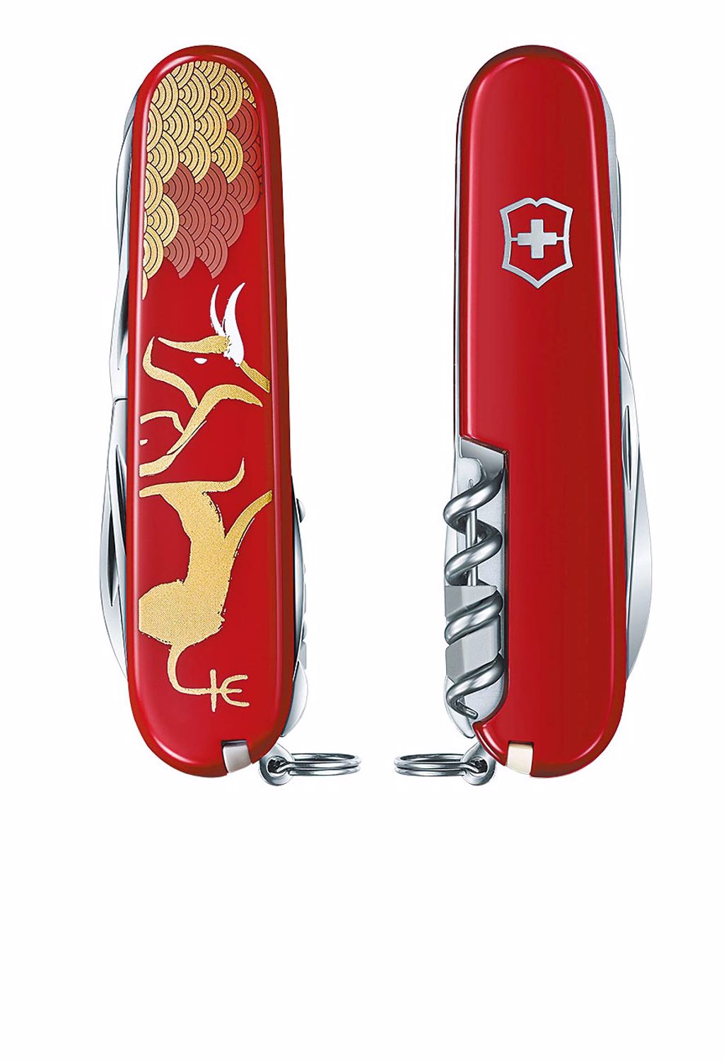 VICTORINOX推出中國年HUNTSMAN牛年限量瑞士刀，2480元。（VICTORINOX提供）