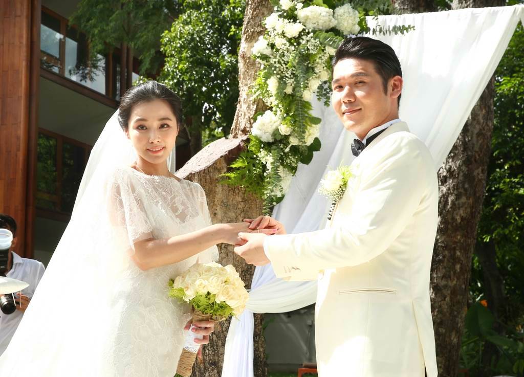 陳怡蓉5年前和薛博仁在泰國舉行婚禮。（圖／中時資料照片）