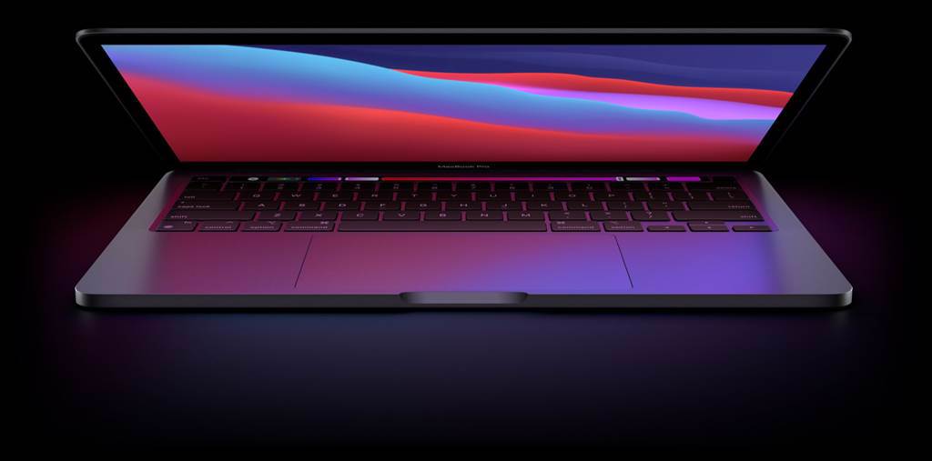 蘋果先前已推出採用M1晶片的13吋MacBook Pro，但是外型並沒有改變。（摘自蘋果官網）
