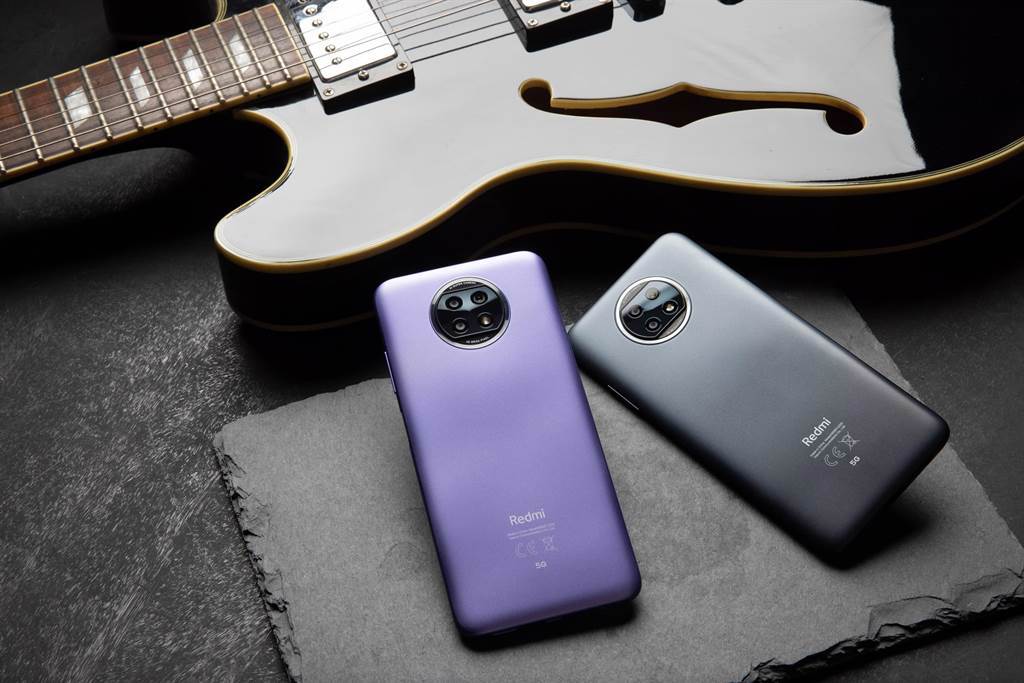 Redmi Note 9T 5G提供晨曦紫、日暮黑兩色選擇。（小米提供／黃慧雯台北傳真）