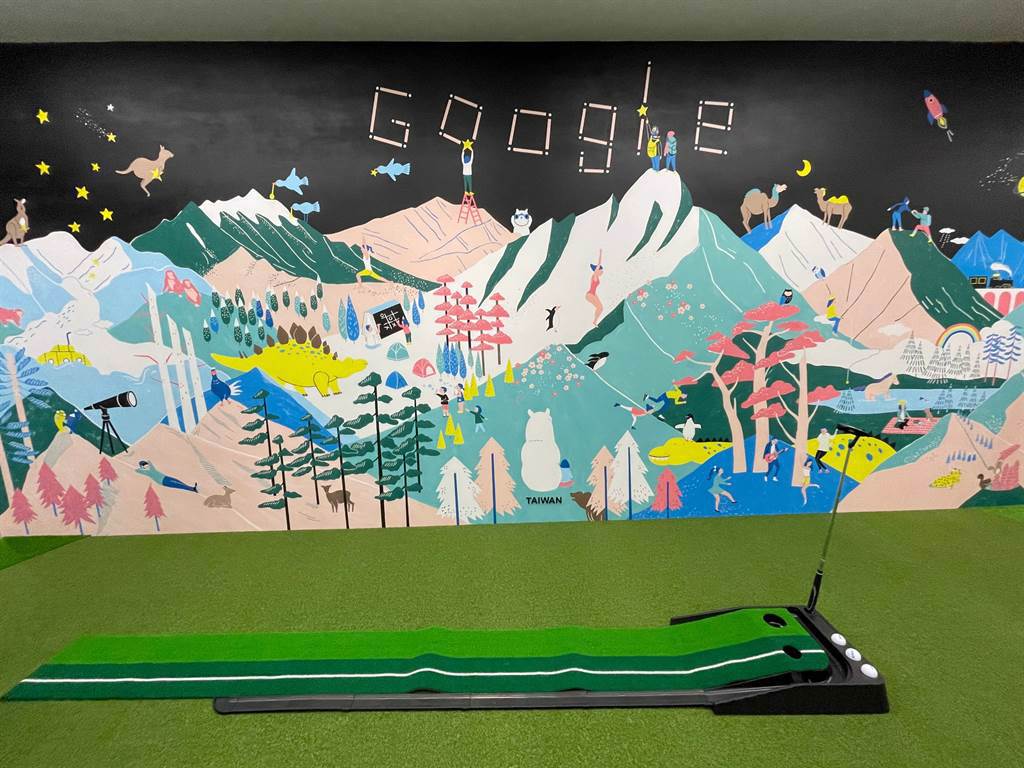 Google位在Tpark的全新辦公室，此為16樓一景。（黃慧雯攝）