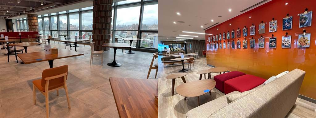 Google Tpark辦公室9樓員工餐廳（2）。（黃慧雯攝）