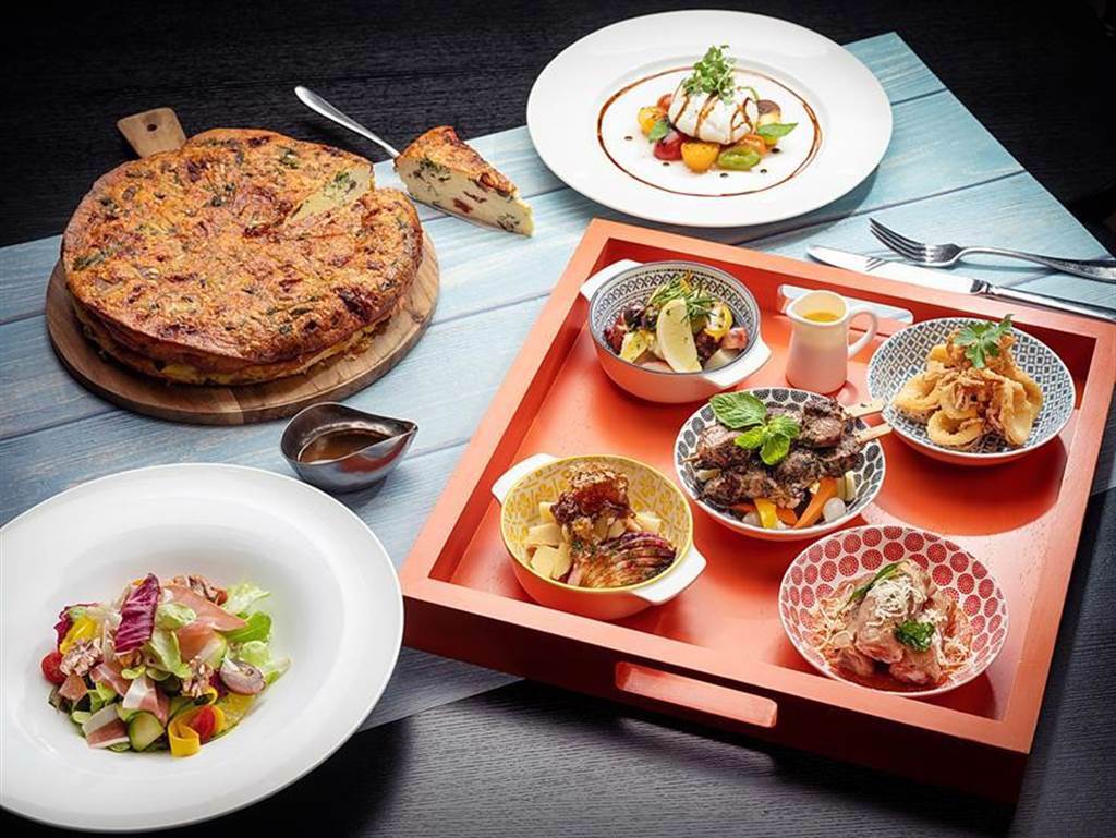 台北君悅酒店Ziga Zaga義大利餐廳推出新菜，其中有六款以街頭小吃概念設計。圖／台北君悅酒店