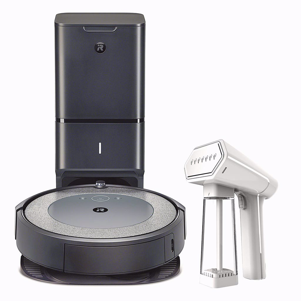 3.SOGO復興館「家事達人首選」，iRobot Roomba i3+掃地機器人優惠組，新品預購，原價4萬9999元、特價3萬2880元，贈SteamOne S-NOMAD手持式蒸氣掛燙機－奶油白。（SOGO提供）