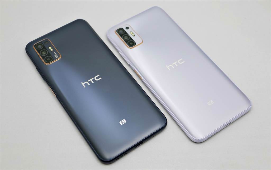 HTC Desire 21 Pro有星辰藍與幻境紫款式。（黃慧雯攝）