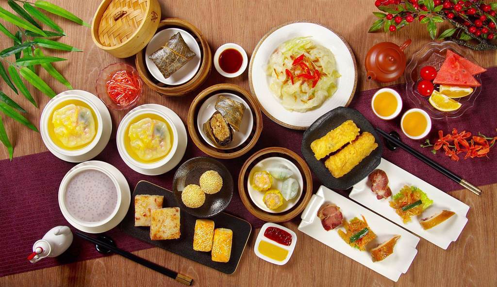 台北天成大飯店 翠庭中餐廳 港式點心雙人套餐。（天成提供）