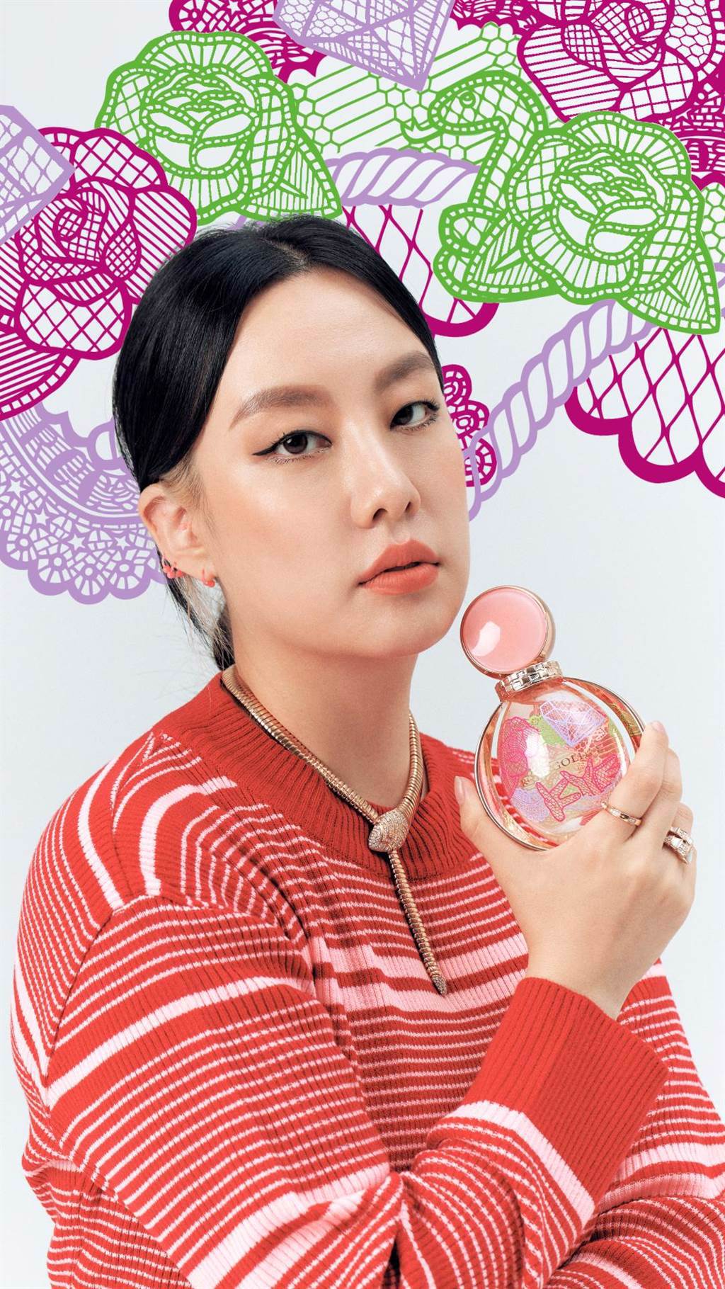 韓國設計師Kathleen Kye為寶格麗香水設計外裝 。（寶格麗提供）