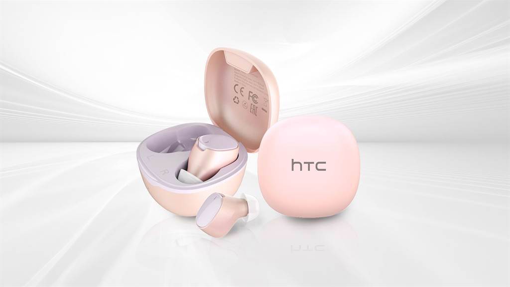 HTC的馬卡龍真無線藍牙耳機，主打機身輕巧可愛，使用者可依照個人的需求，將左右耳機獨立分別與不同裝置配對使用，音質上的重低音立體音效及清晰音質等表現都受到使用者的喜愛。（HTC提供）