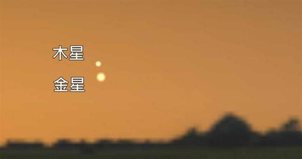 初一清晨的南方天空，可見木星合金星。（圖／台北天文館提供）