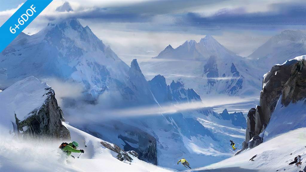 《奇幻滑雪》（Fancy Skiing）遊戲畫面。（HTC提供／黃慧雯台北傳真）