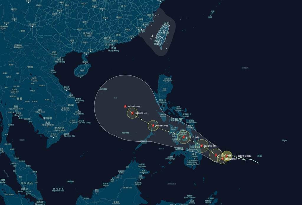 杜鵑颱風發展條件差，未來對台灣影響極度有限。（翻攝颱風論壇-天氣特急臉書）