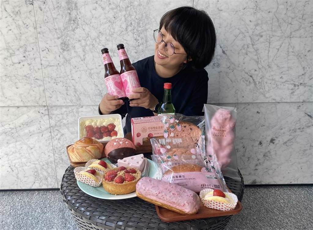 全聯宣布草莓季網羅旗下甜點品牌We Sweet、麵包品牌READ BREAD跟阪急麵包推出限定商品，還有多款零食、飲料、啤酒。圖／業者提供