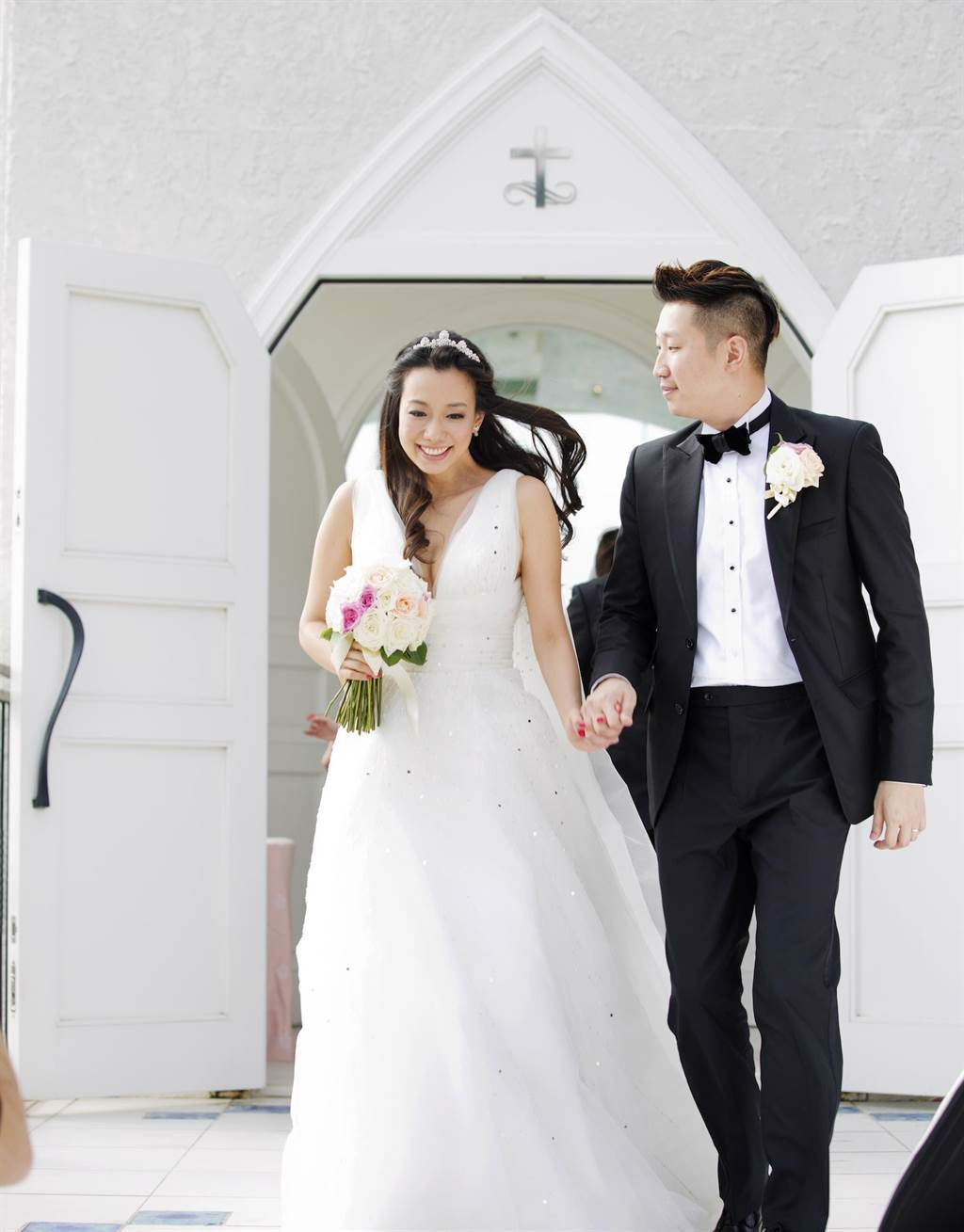 2012年，吳辰君與廖懷南舉行婚禮。(資料照)