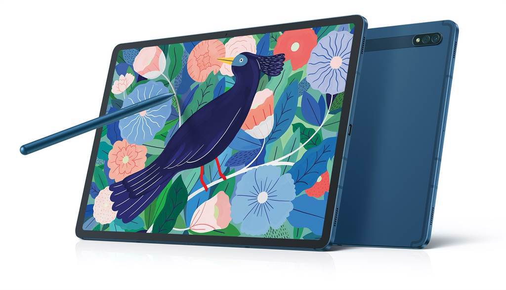 Galaxy Tab S7｜S7+ 丹寧新色「星霧藍」型格登場。（三星提供／黃慧雯台北傳真）
