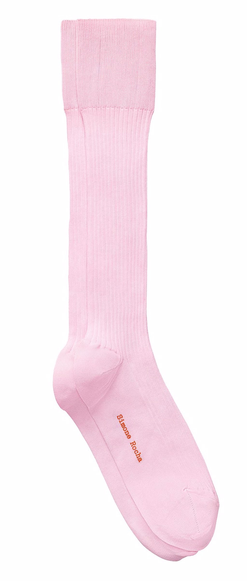 Simone Rocha X H&M粉色長襪，399元。 （H&M提供）