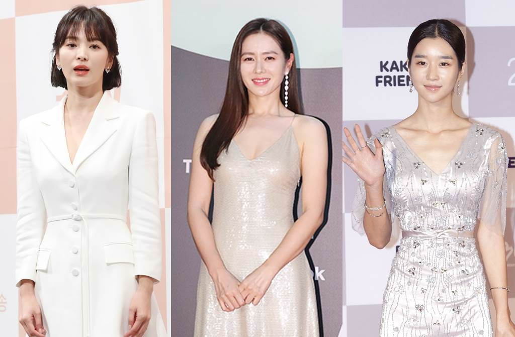 2021韓國最美女演員榜單曝光，宋慧喬（左起）跌出10名外，孫藝真第10名、徐睿知第2名。（圖／達志影像）