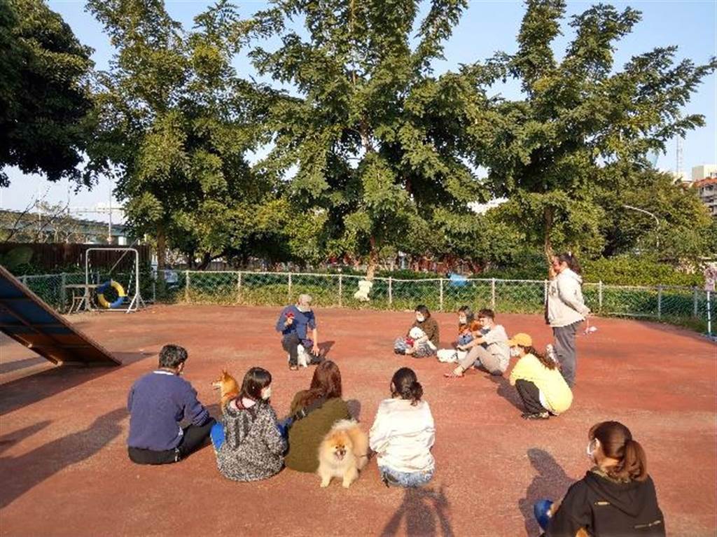 板橋動物生命教育園區開設毛寶貝訓練課程，為飼主解決毛寶貝惱人問題。（新北市動保處提供）