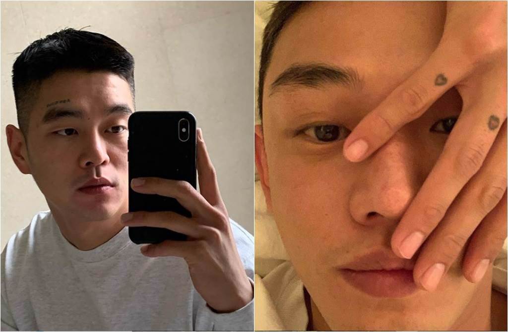 劉亞仁(右)與藝術家崔河那，在同一時間在自己的IG互貼彼此的照片。(取材自hongsick IG、haneyl_choi IG)