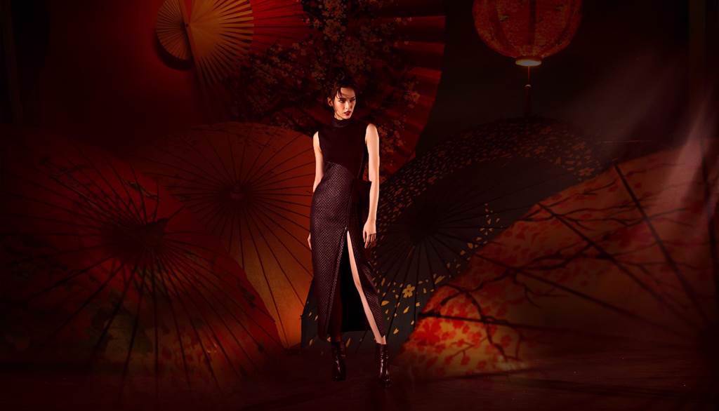 「針織女王」潘怡良3／12日台北時裝本次時裝週2021秋冬發表會走秀作品。（潘怡良提供）